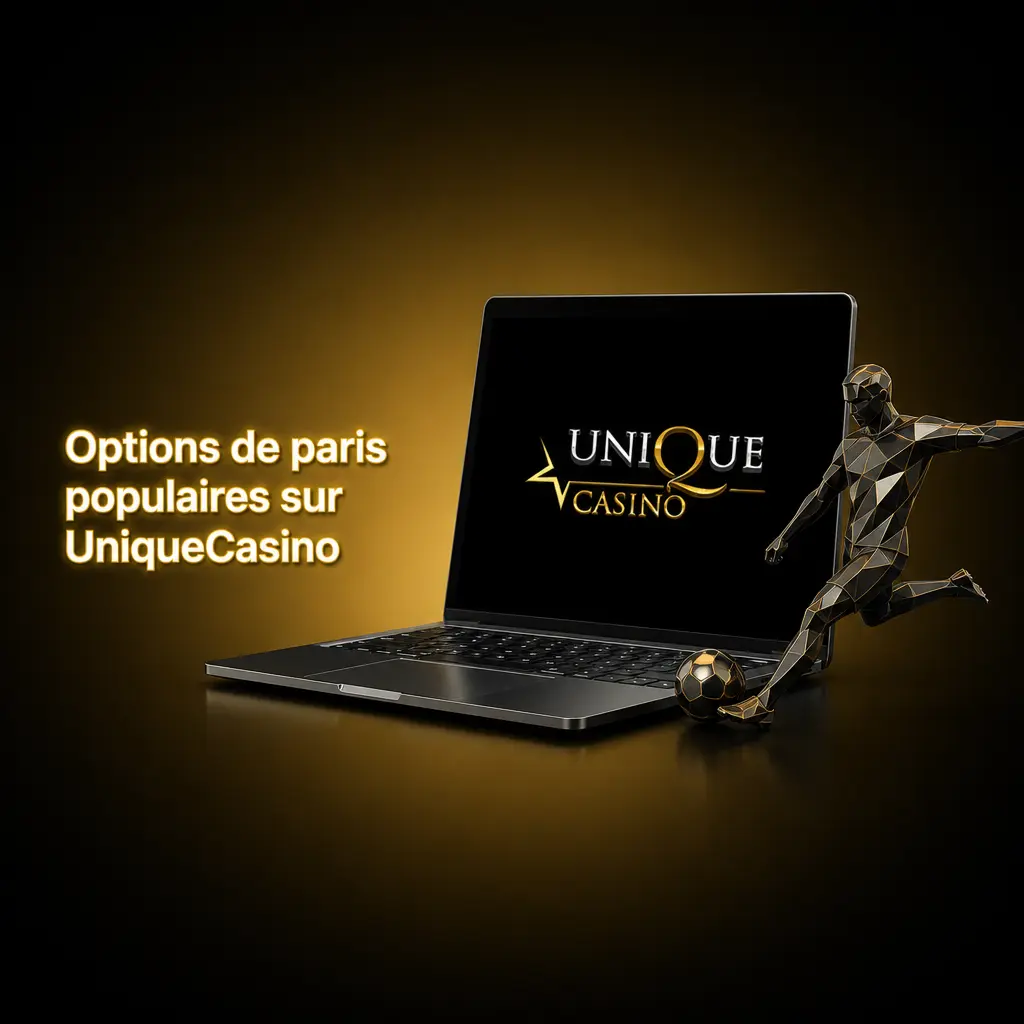 Interface de paris sportifs UniqueCasino