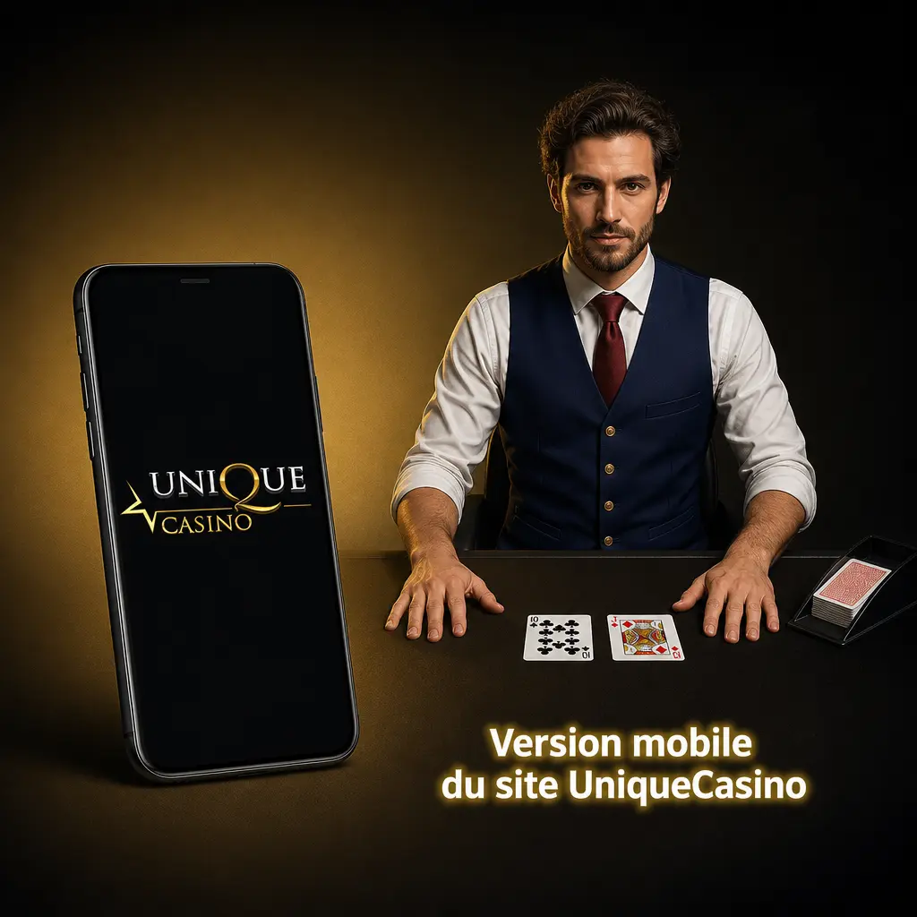 Version mobile du site UniqueCasino